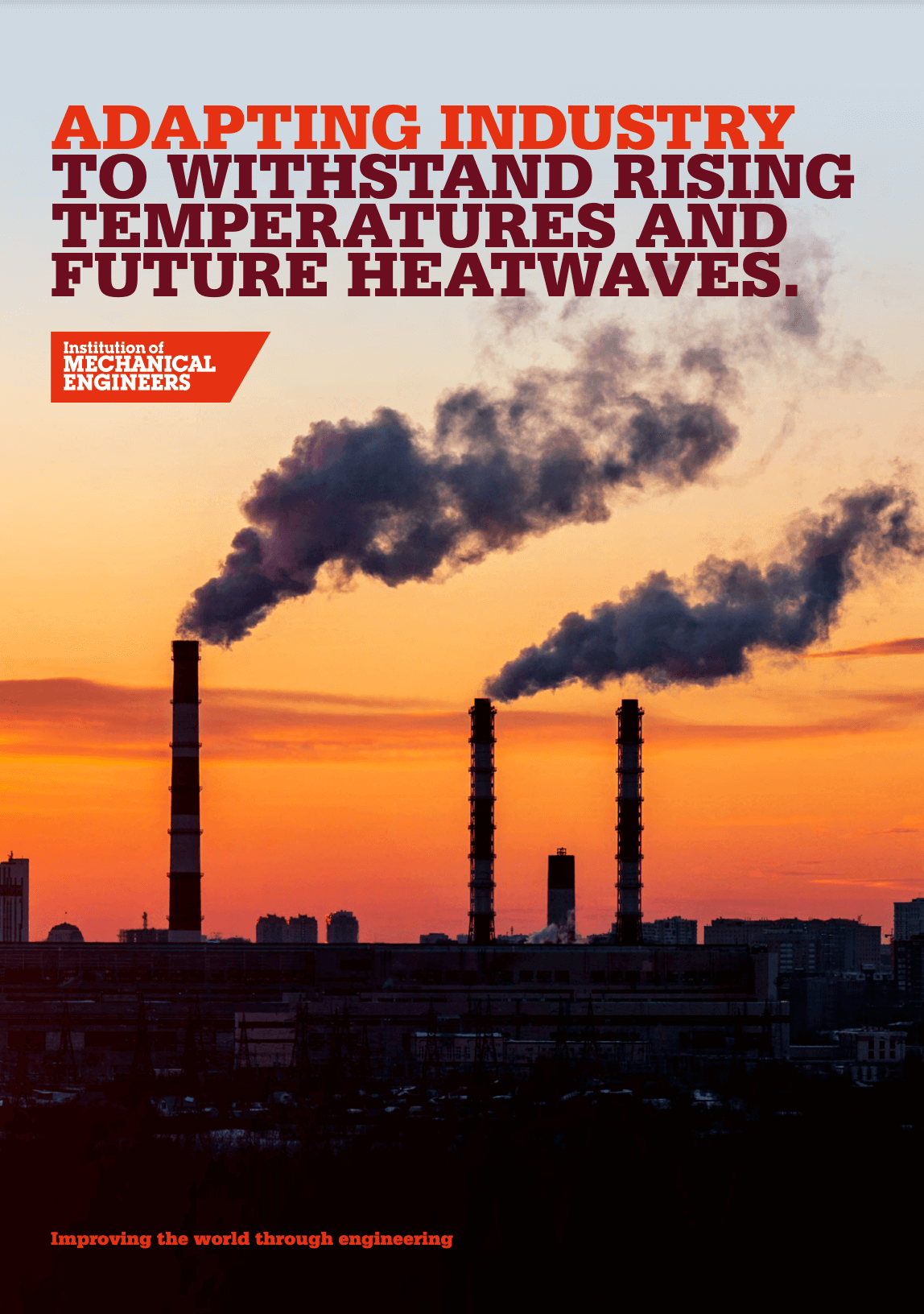 Front page of 'Adapting industry to withstand rising temperatures and future heatwaves' report